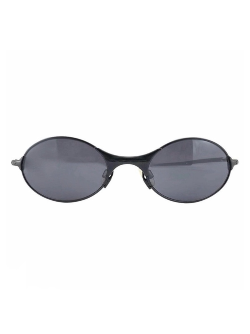 Oakley E Wire Titanium Gen 1.0 Vintage Metal Frame Silver Mirror Sunglasses
